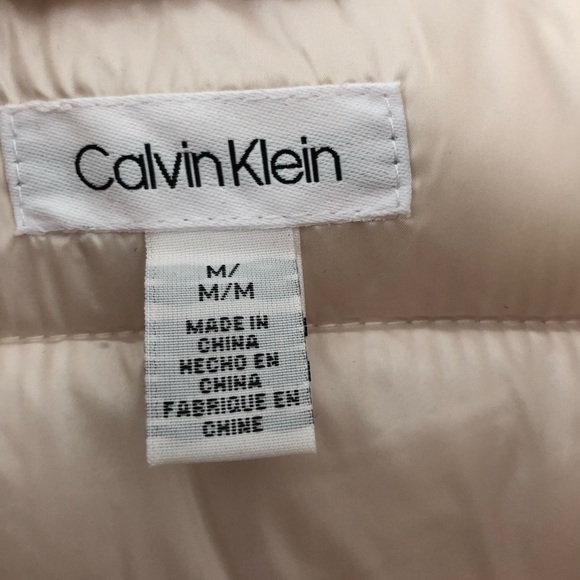 Calvin Klein White/Cream Puffer Jacket - Picture 4 of 5